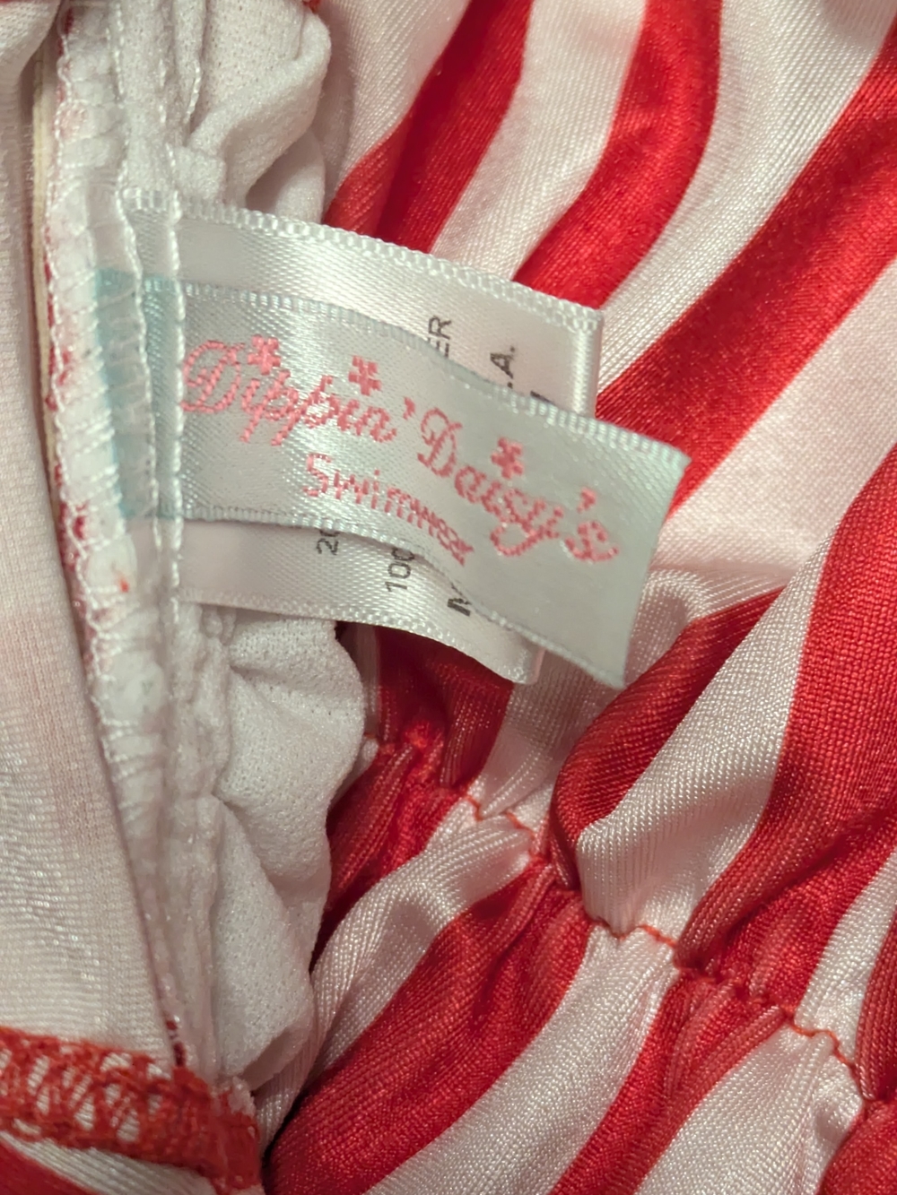 Dippin' Daisy's Red & White Striped Bandeau Bikini with Blue Star Bow - Picture 5 of 6